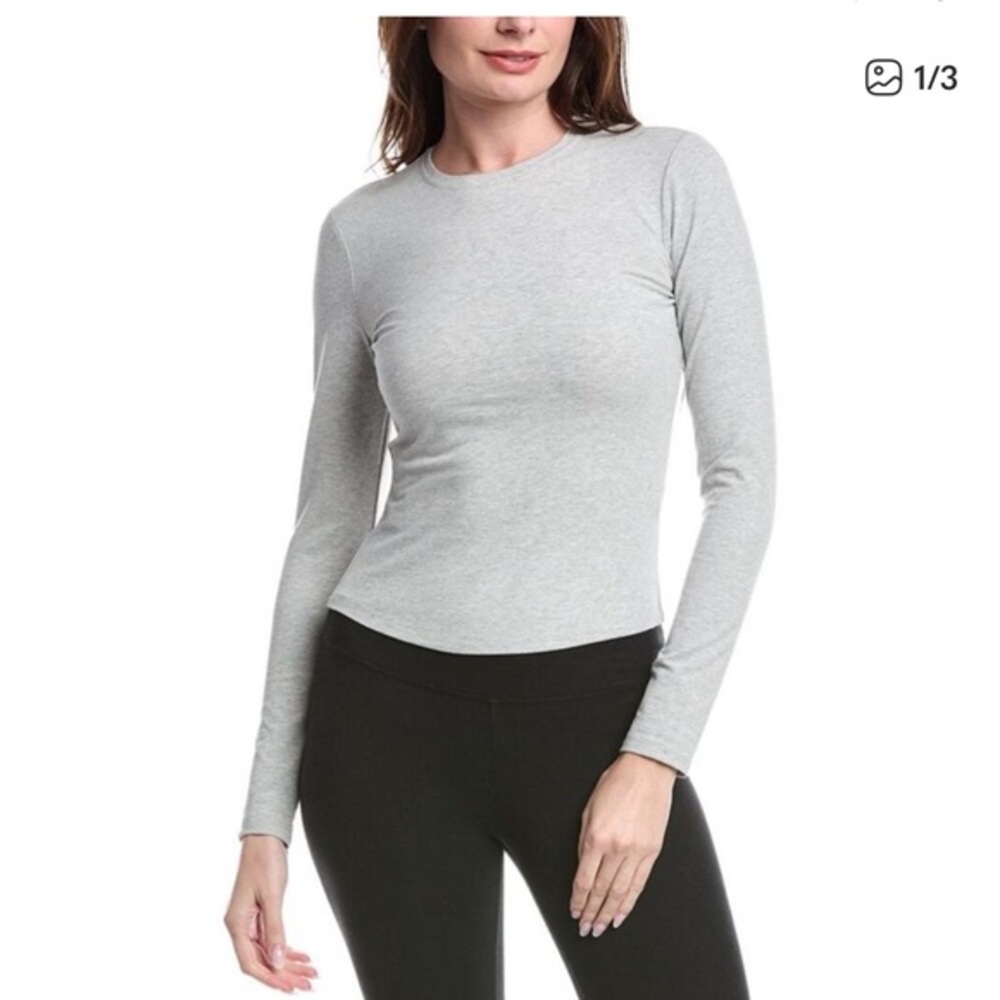 Sweaty Betty Essential Sculpt Long Sleeve Tee XL Grey Performance Compression